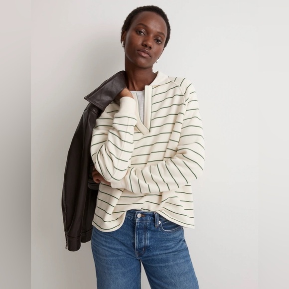 Madewell Betterterry Polo Sweatshirt - Picture 1 of 13